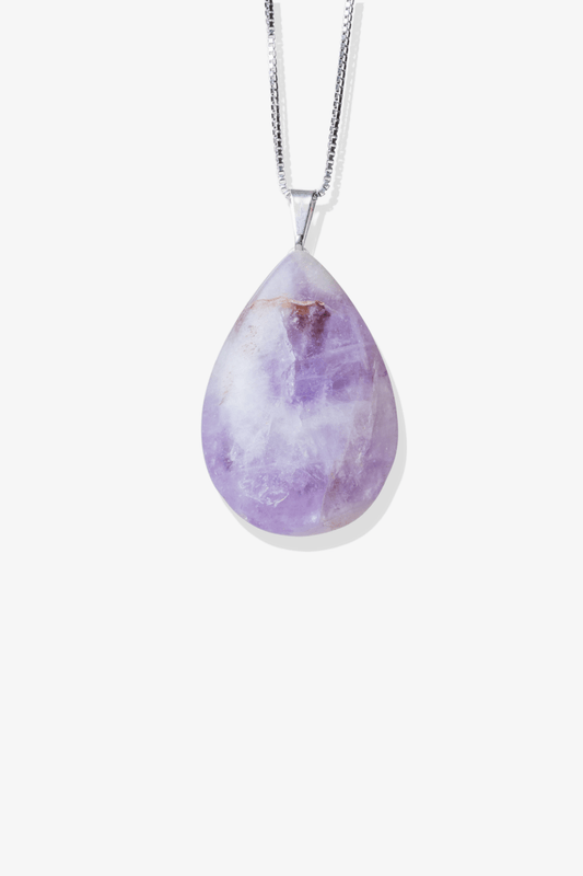 Amethyst Teardrop Pendant - Eat.Read.Love.