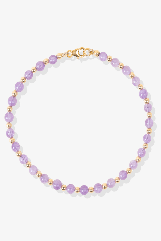 Amethyst with Gold Vermeil Bracelet - Ultimate Relaxation - Eat.Read.Love.