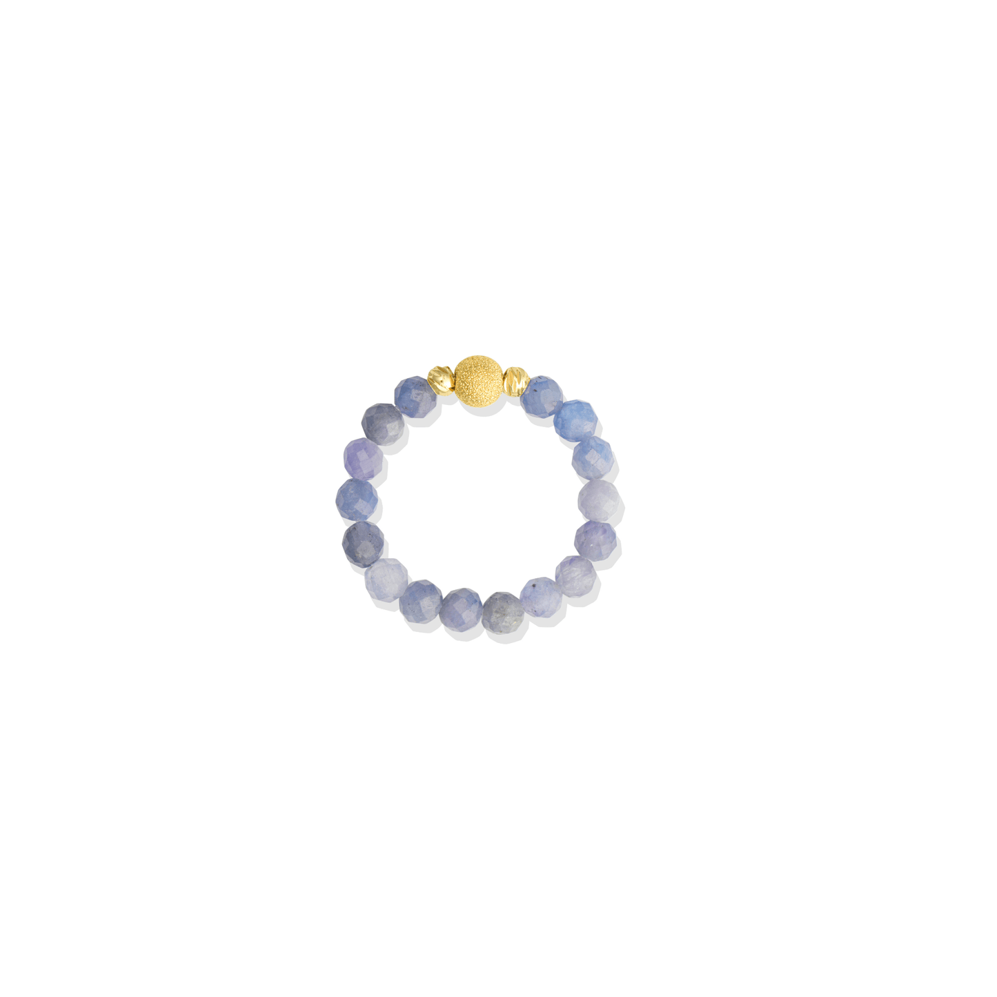 Aquamarine Gold Vermeil Stretch Ring - Calming - Eat.Read.Love.