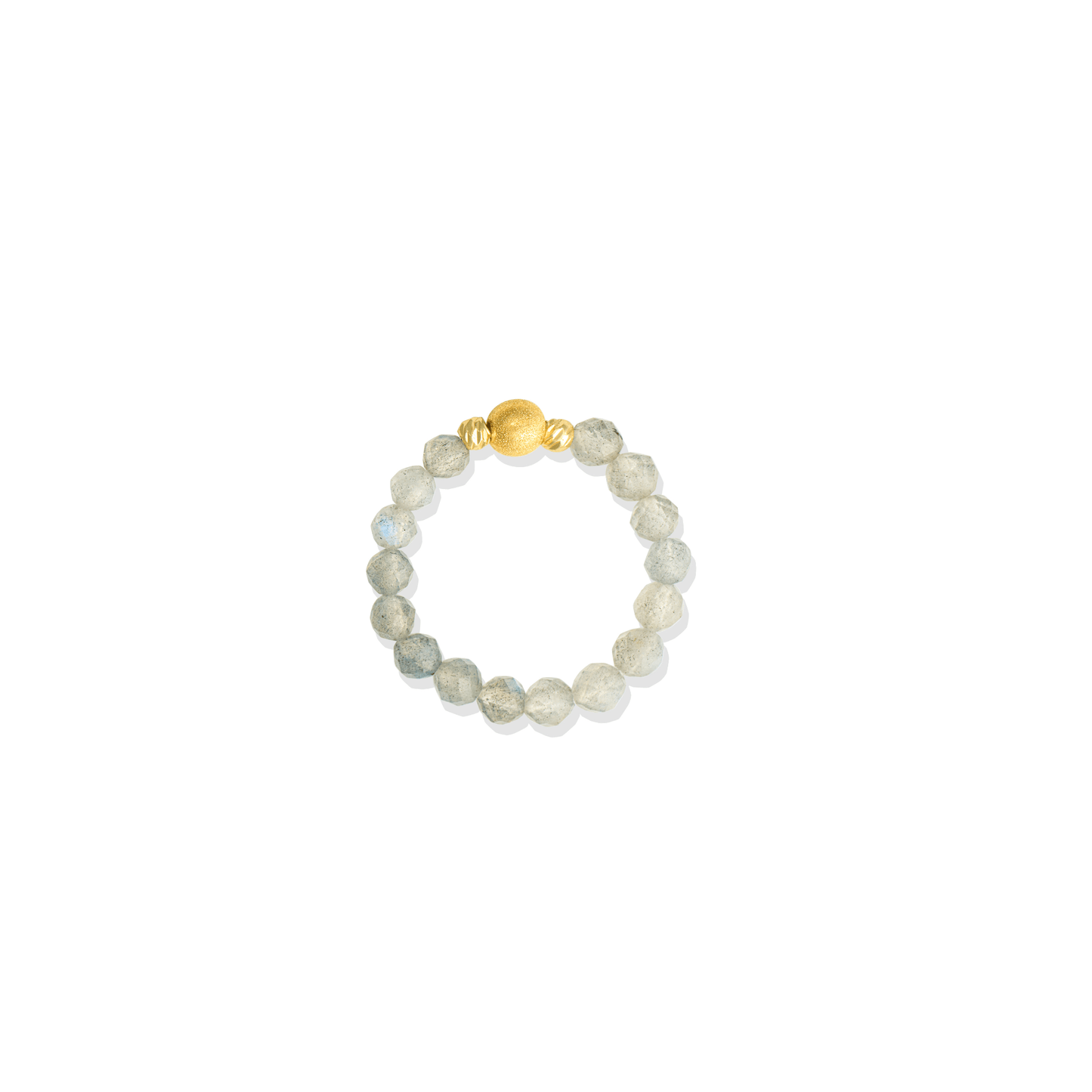 Aquamarine Gold Vermeil Stretch Ring - Calming - Eat.Read.Love.