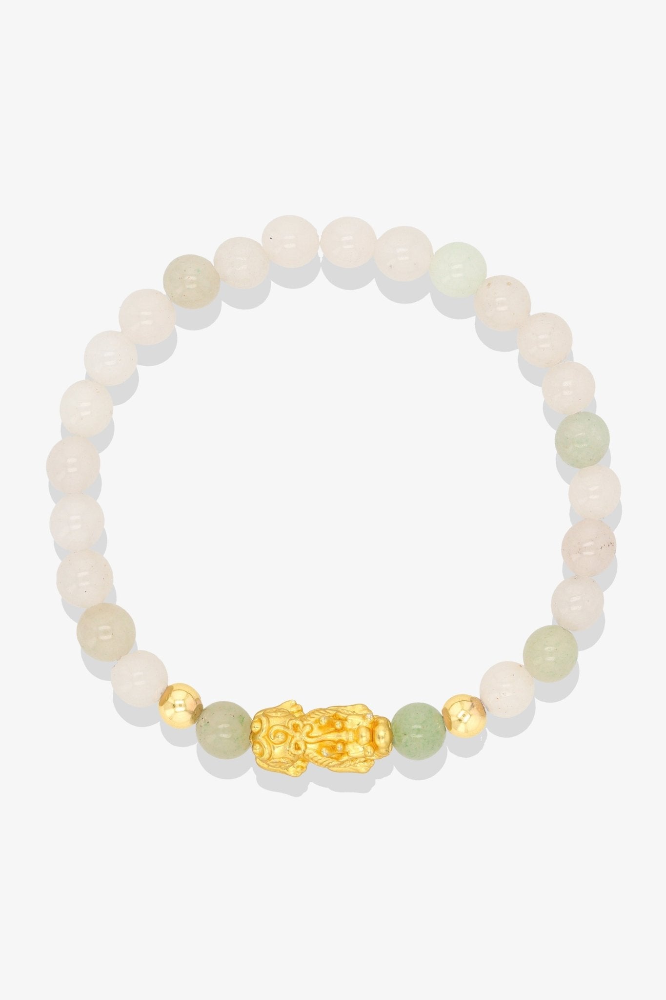 Aquamarine Unlimited Prosperity 18K Gold Vermeil Pixiu Feng Shui Bracelet - Eat.Read.Love.