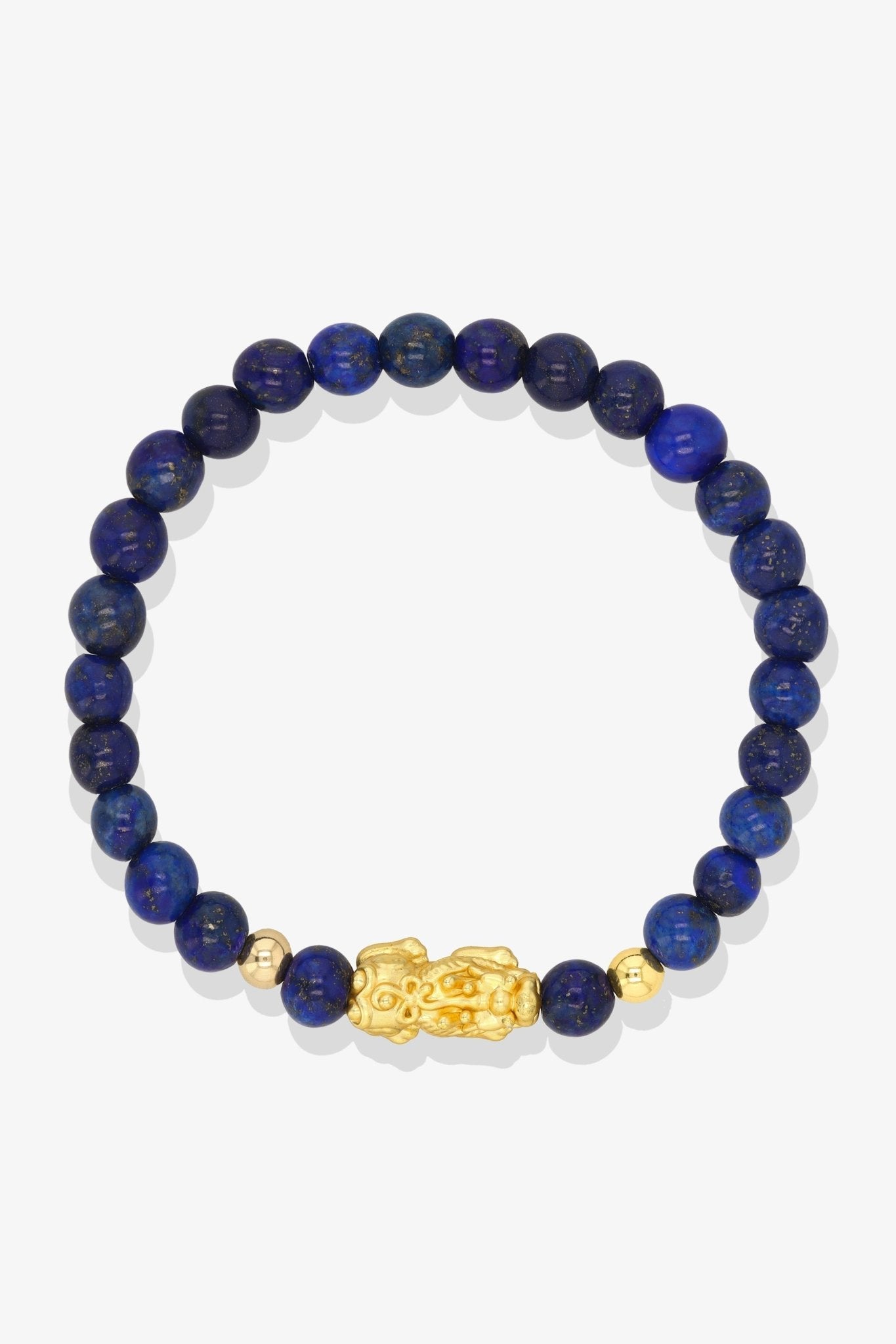 Aquamarine Unlimited Prosperity 18K Gold Vermeil Pixiu Feng Shui Bracelet - Eat.Read.Love.