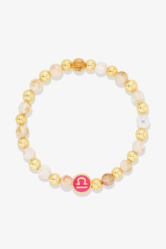 Aquarius - Citrine Zodiac Gold Vermeil Bracelet - Eat.Read.Love.