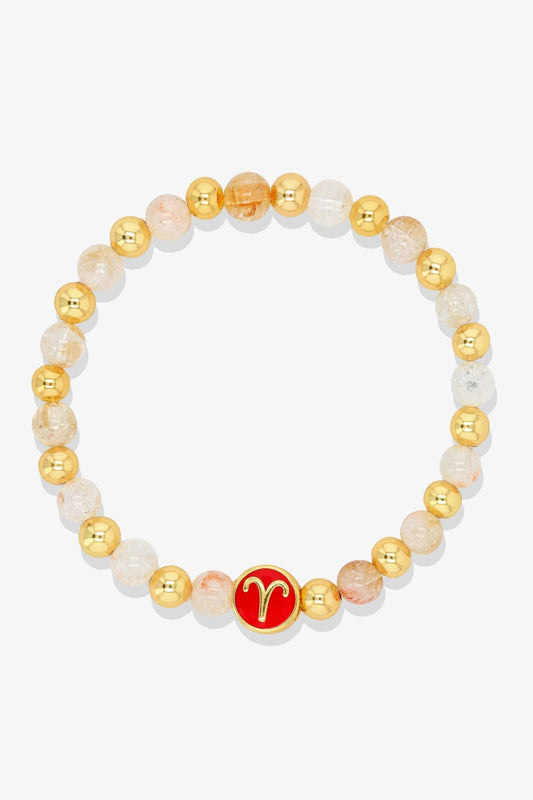 Aquarius - Citrine Zodiac Gold Vermeil Bracelet - Eat.Read.Love.