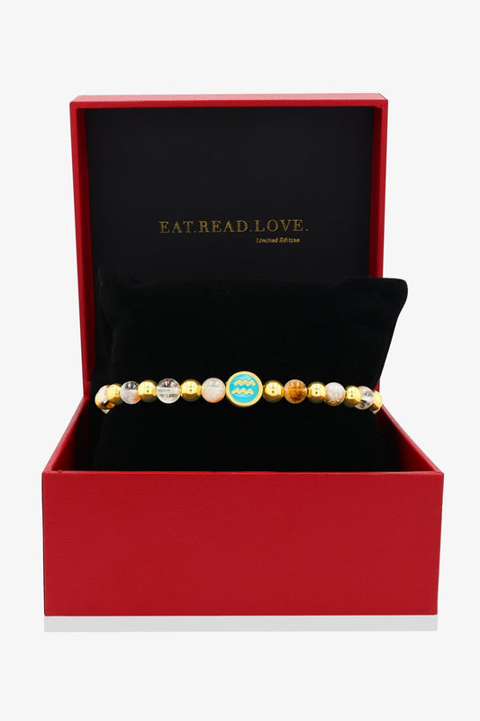 Aquarius - Citrine Zodiac Gold Vermeil Bracelet - Eat.Read.Love.