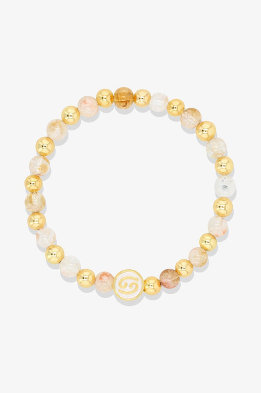 Aquarius - Citrine Zodiac Gold Vermeil Bracelet - Eat.Read.Love.