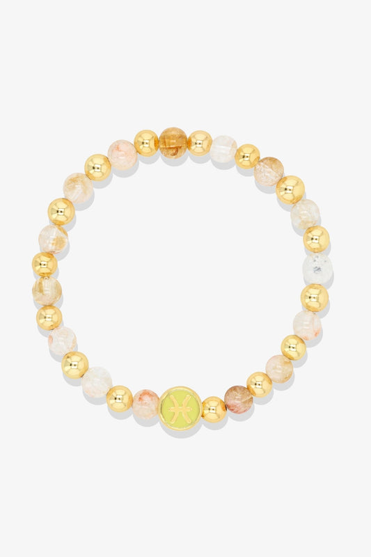 Aquarius - Citrine Zodiac Gold Vermeil Bracelet - Eat.Read.Love.