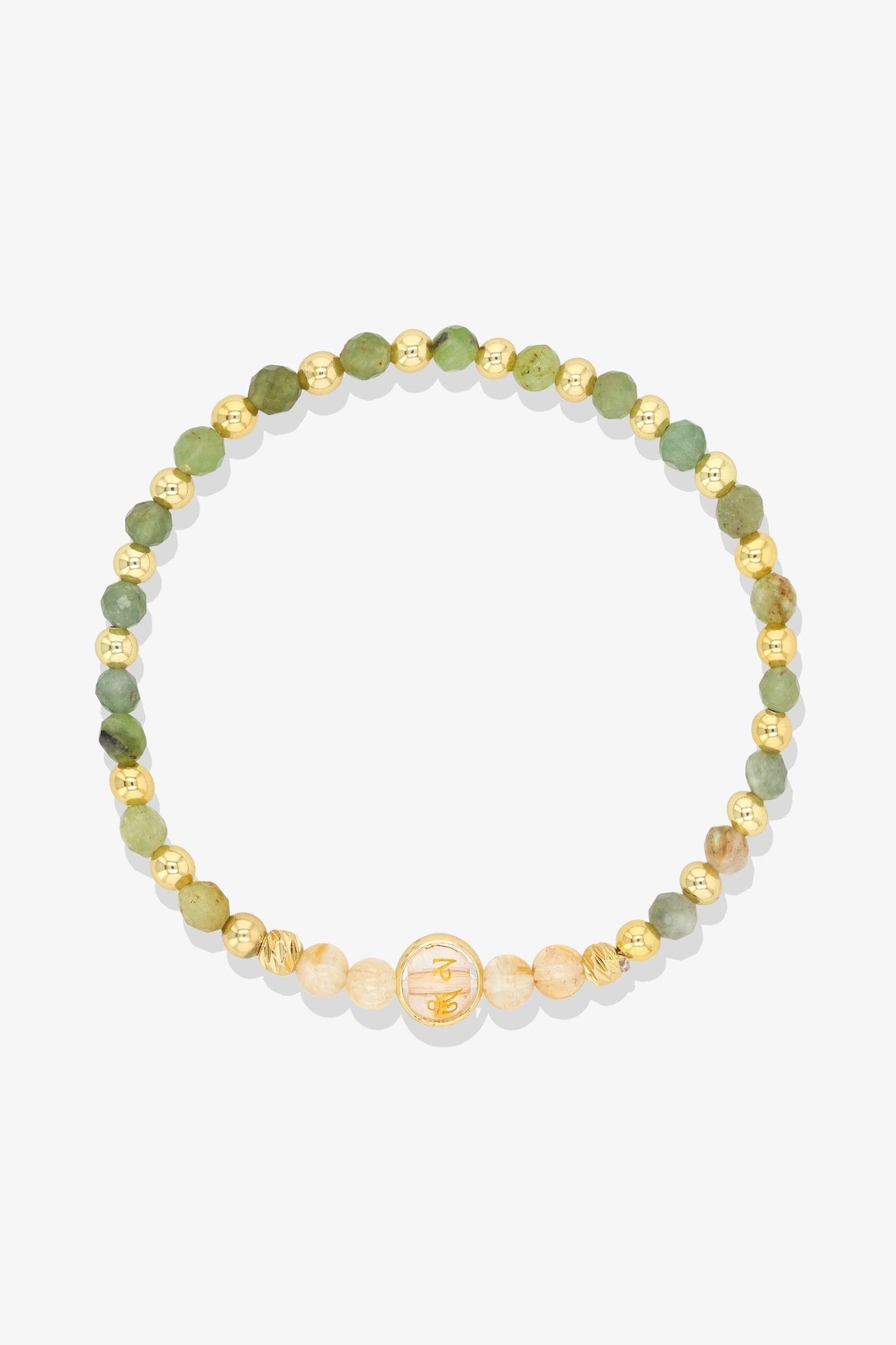 Aquarius Smoky Quartz Gold Vermeil Fortune Zodiac Bracelet - Eat.Read.Love.