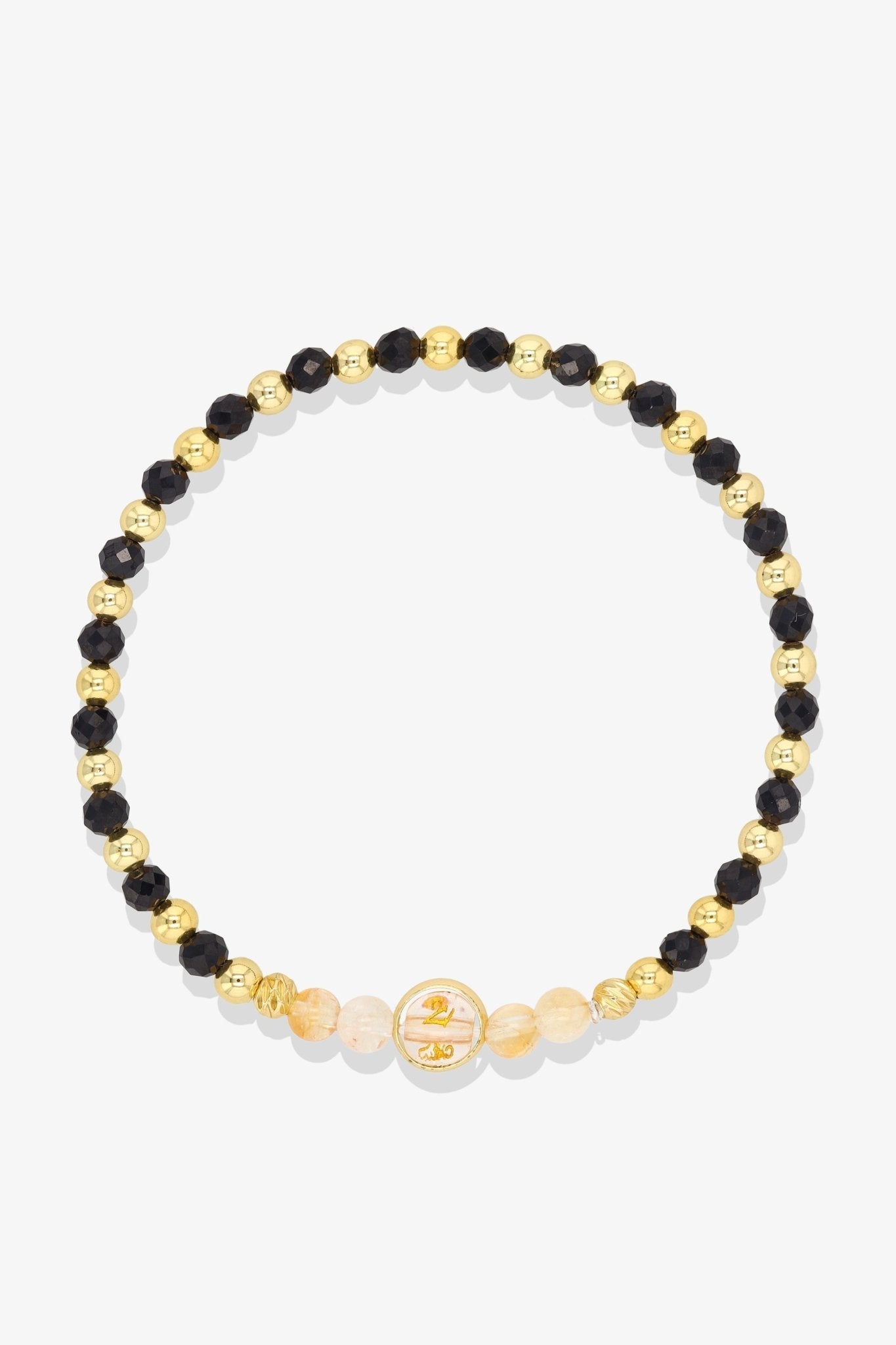 Aquarius Smoky Quartz Gold Vermeil Fortune Zodiac Bracelet - Eat.Read.Love.