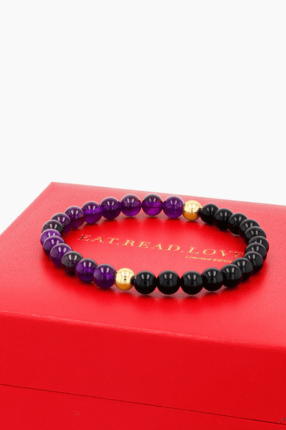 Aquarius Zodiac Energy Bracelet With REAL Gold - Eat.Read.Love.