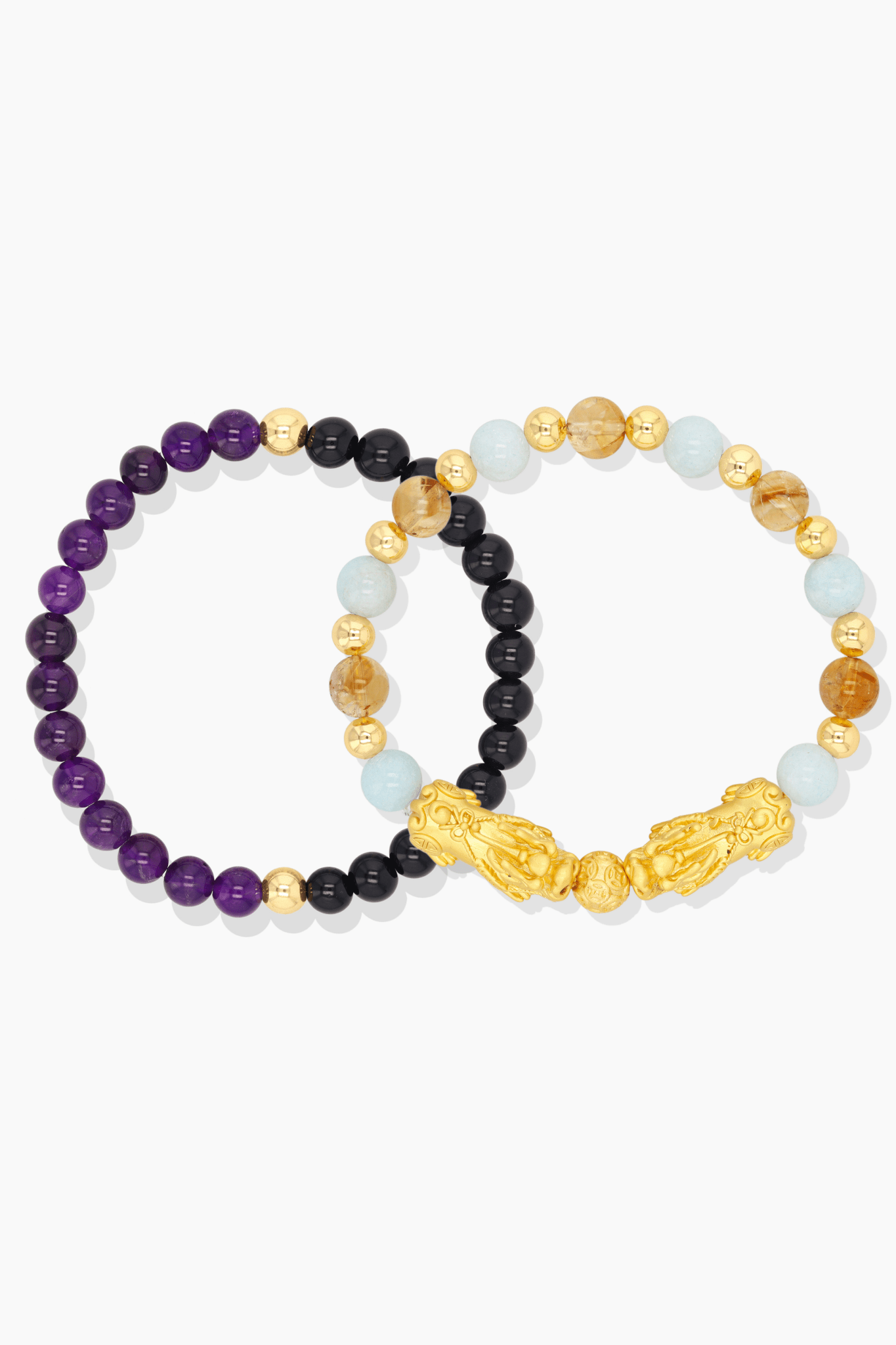 Aquarius Zodiac Energy Bracelet With REAL Gold - Eat.Read.Love.