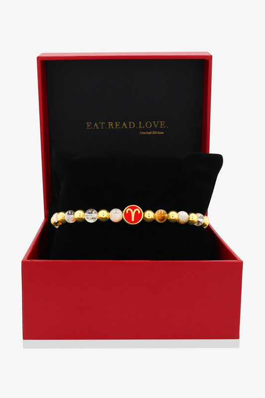 Aries - Citrine Zodiac Gold Vermeil Bracelet - Eat.Read.Love.