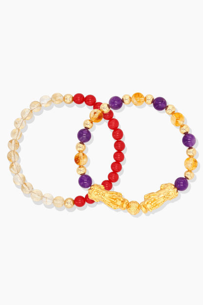 Aries Zodiac Energy Bracelet With REAL Gold - Eat.Read.Love.