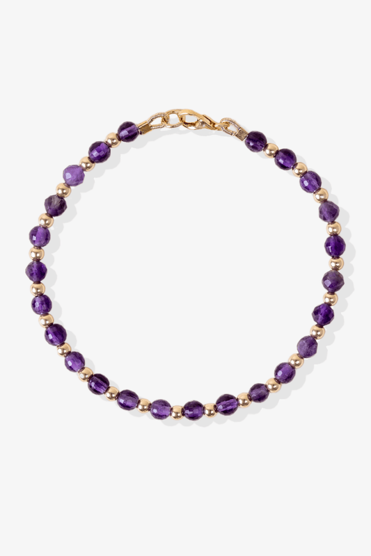 Awareness and Health - Amethyst with Gold Vermeil Bracelet - Eat.Read.Love.
