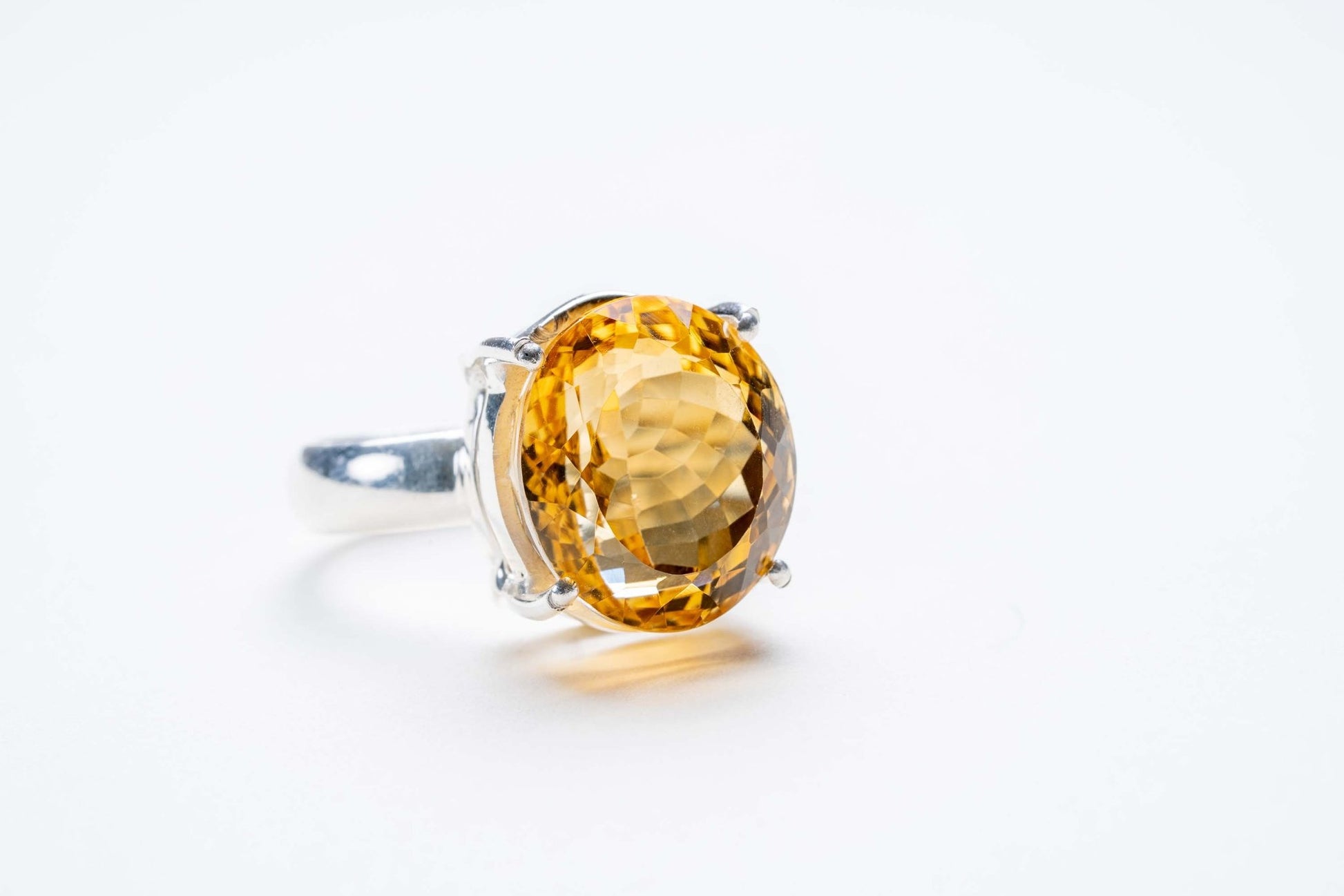 Beveled Citrine Radiant Cut Ring - Eat.Read.Love.