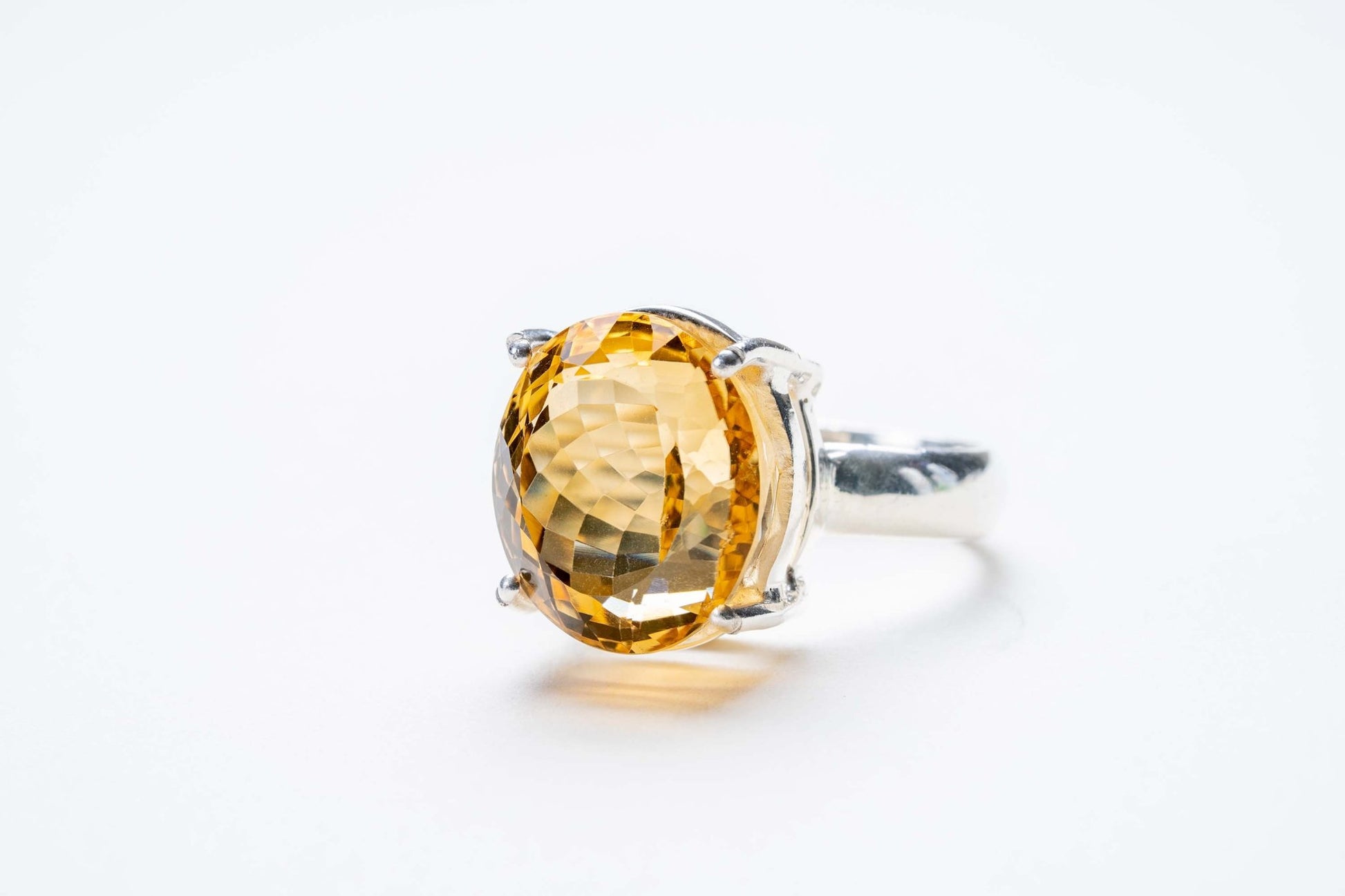 Beveled Citrine Radiant Cut Ring - Eat.Read.Love.