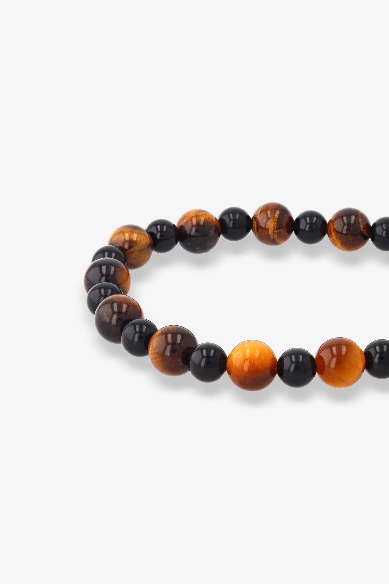 Black Obsidian and Tigers Eye Unlimited Luck 18K Gold Vermeil Pixiu Feng Shui Bracelet - Eat.Read.Love.