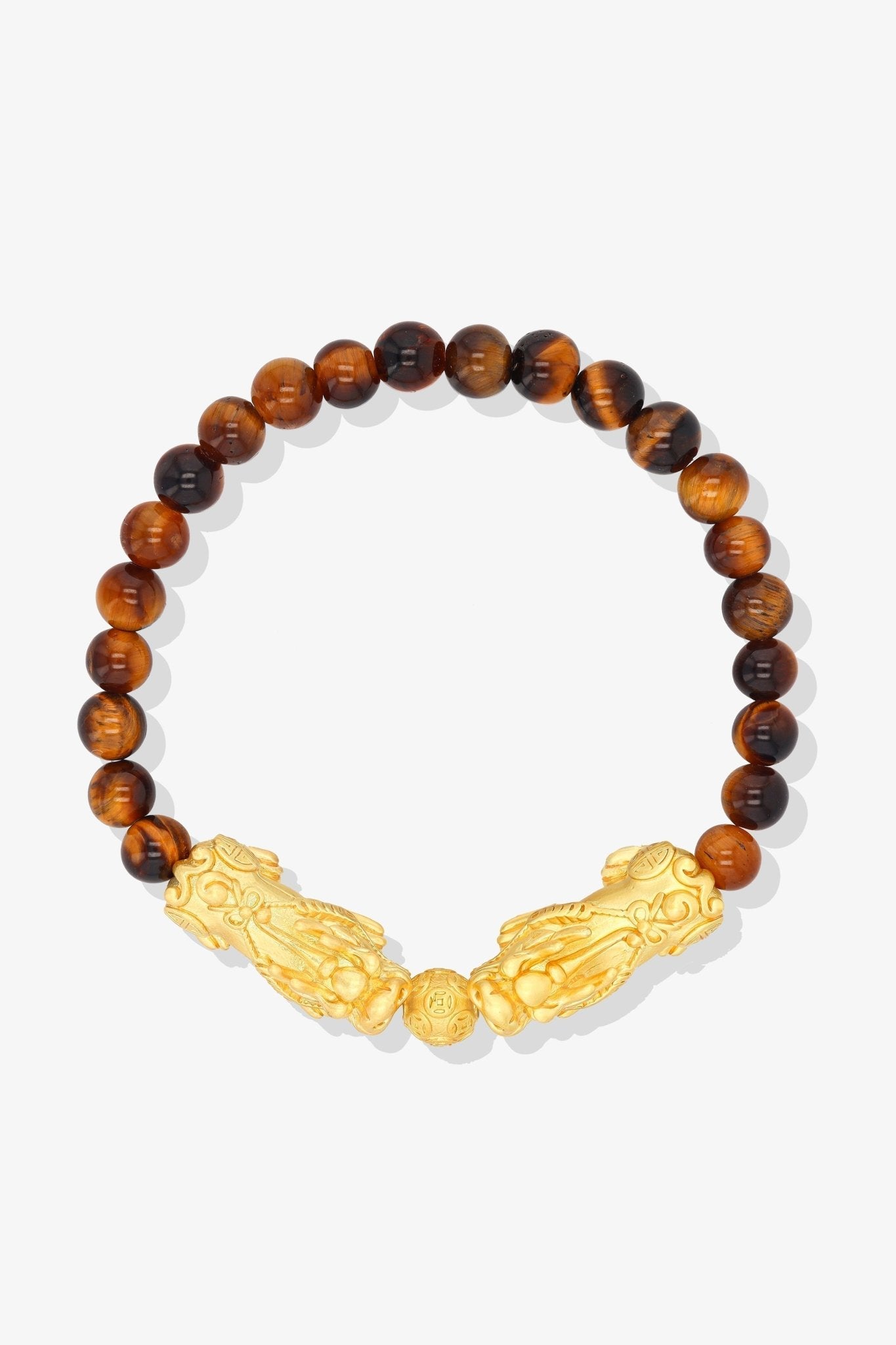 Black Obsidian Mega Money 18k Gold Vermeil Pixiu Feng Shui Bracelet - Eat.Read.Love.