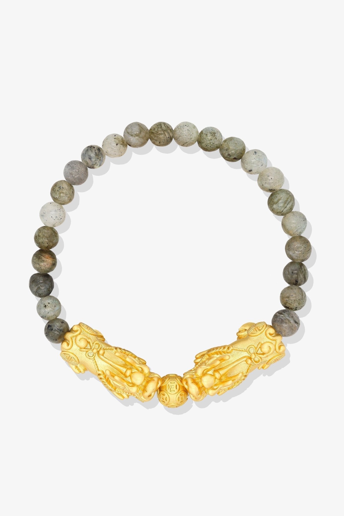 Black Obsidian Mega Money 18k Gold Vermeil Pixiu Feng Shui Bracelet - Eat.Read.Love.