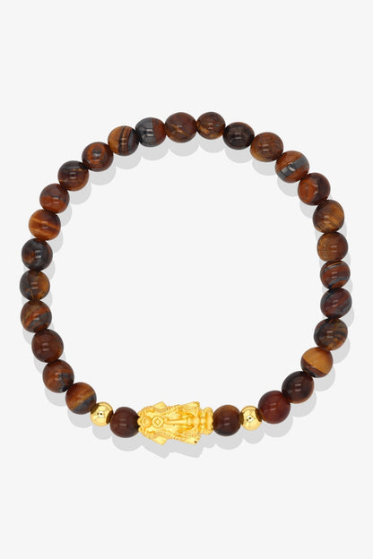 Black Obsidian Unlimited Prosperity 18K Gold Vermeil Pixiu Feng Shui Bracelet - Eat.Read.Love.