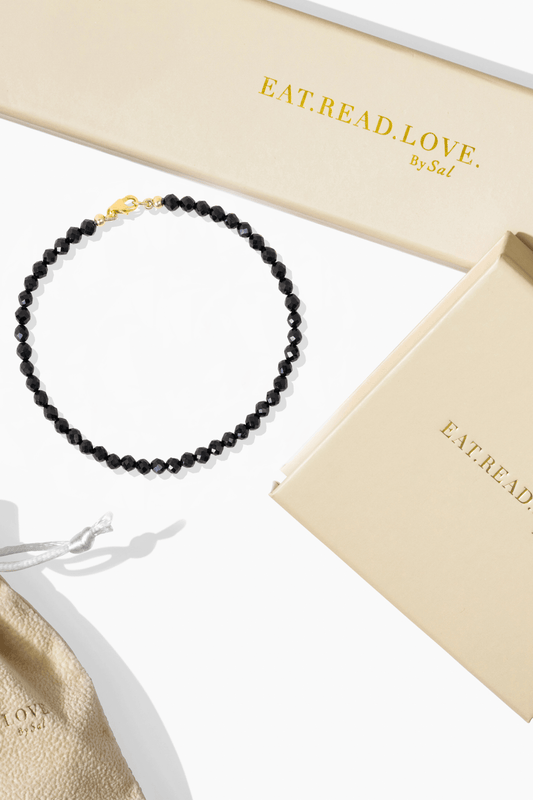 Black Spinel Bracelet - Stability - Eat.Read.Love.