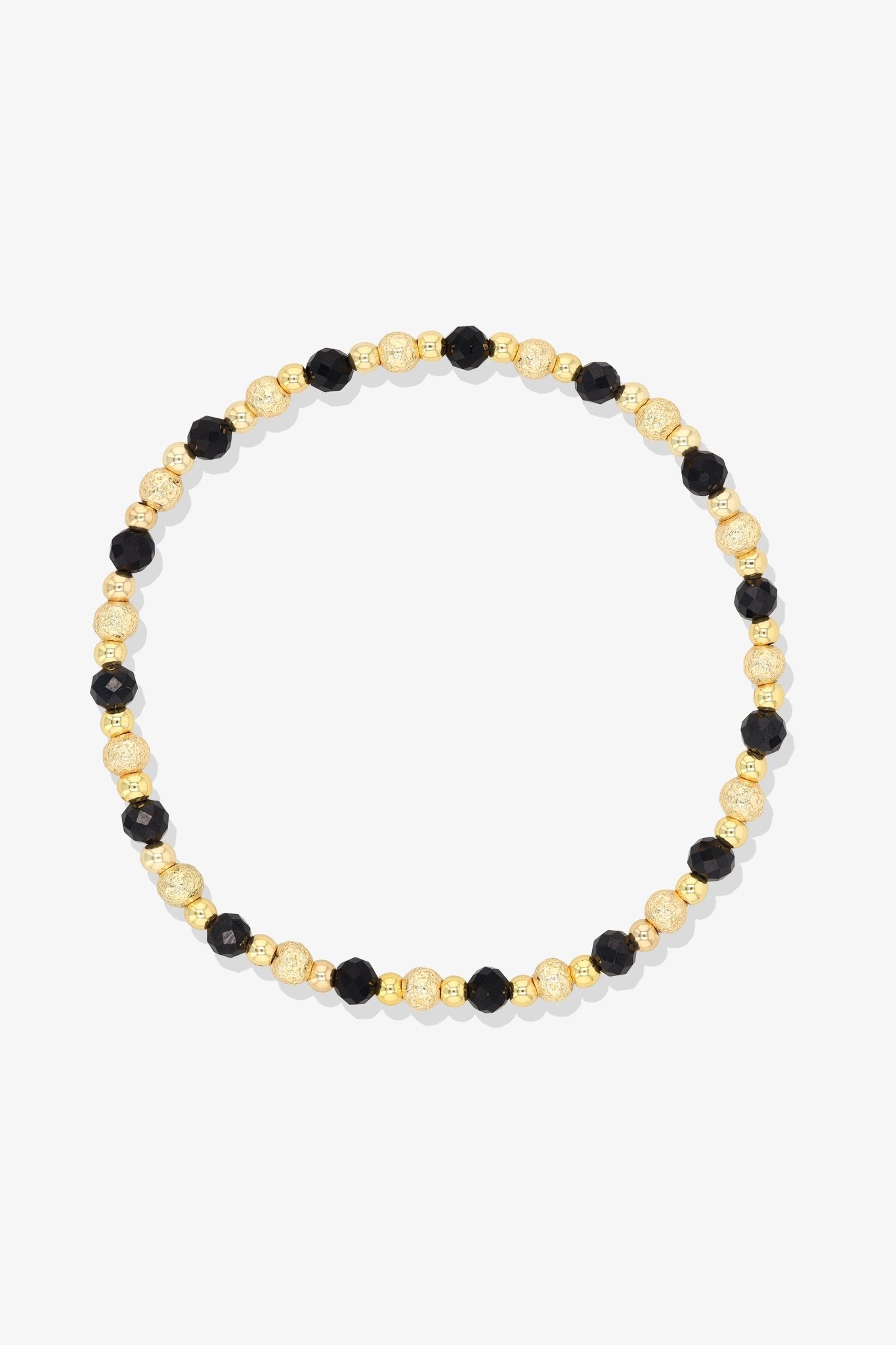 Black Spinel Gold Vermeil Bracelet - Grounding - Eat.Read.Love.