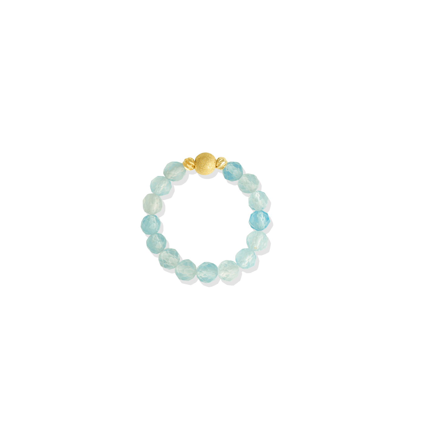 Blue Aventurine Gold Vermeil Stretch Ring - Clarity - Eat.Read.Love.