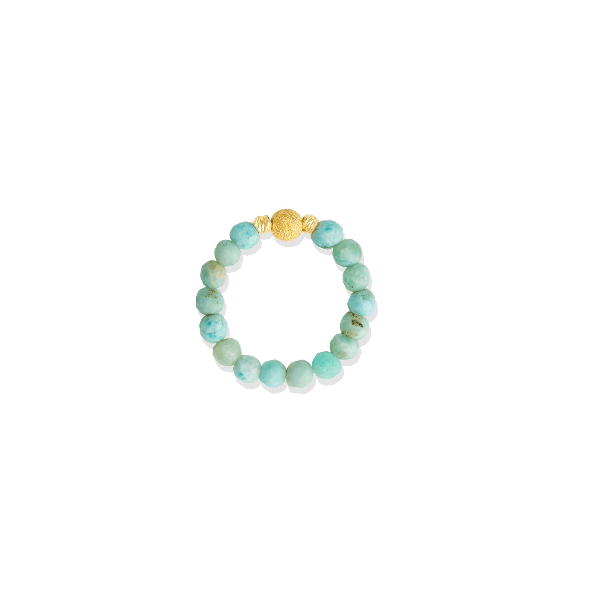 Blue Aventurine Gold Vermeil Stretch Ring - Clarity - Eat.Read.Love.