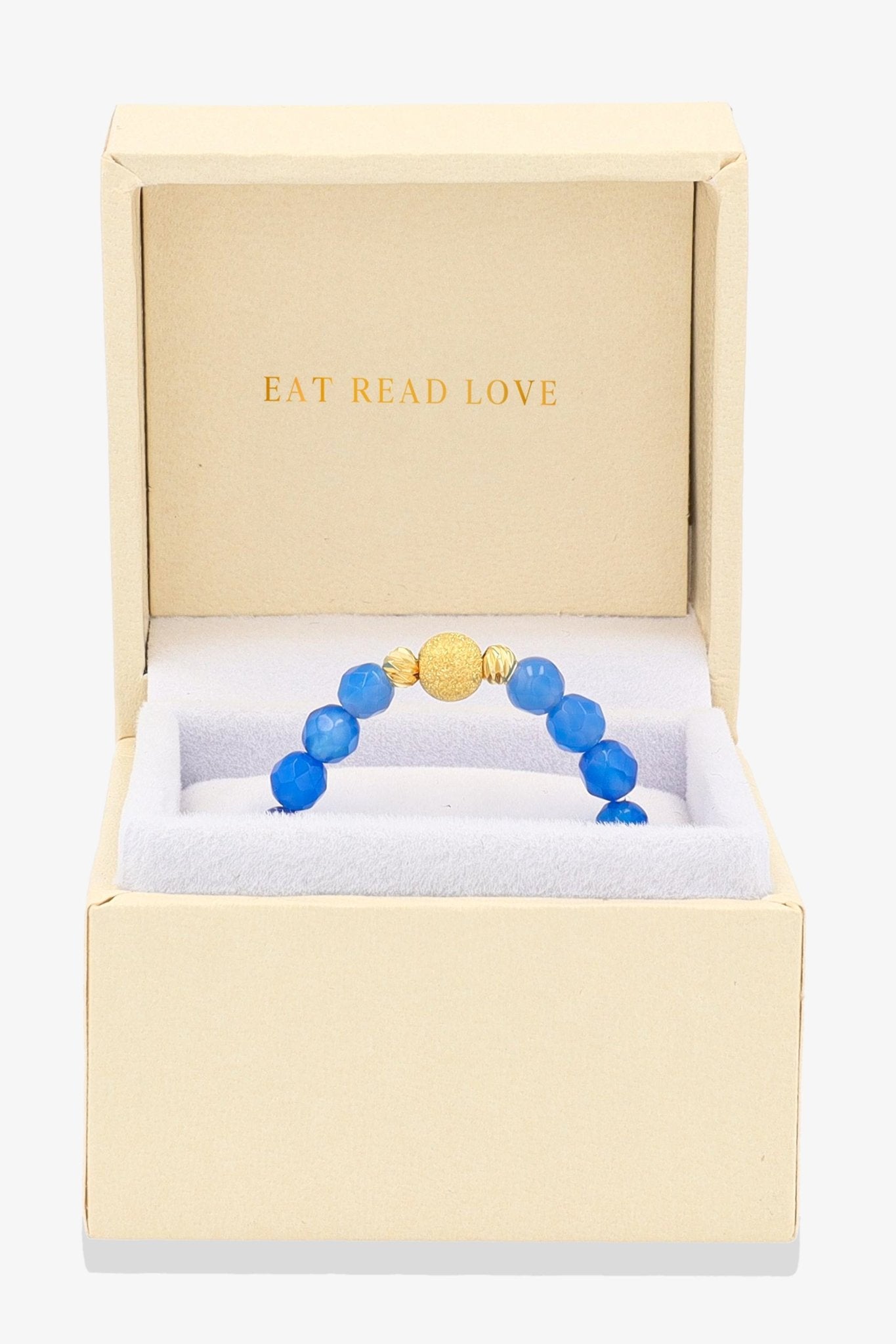 Blue Aventurine Gold Vermeil Stretch Ring - Clarity - Eat.Read.Love.