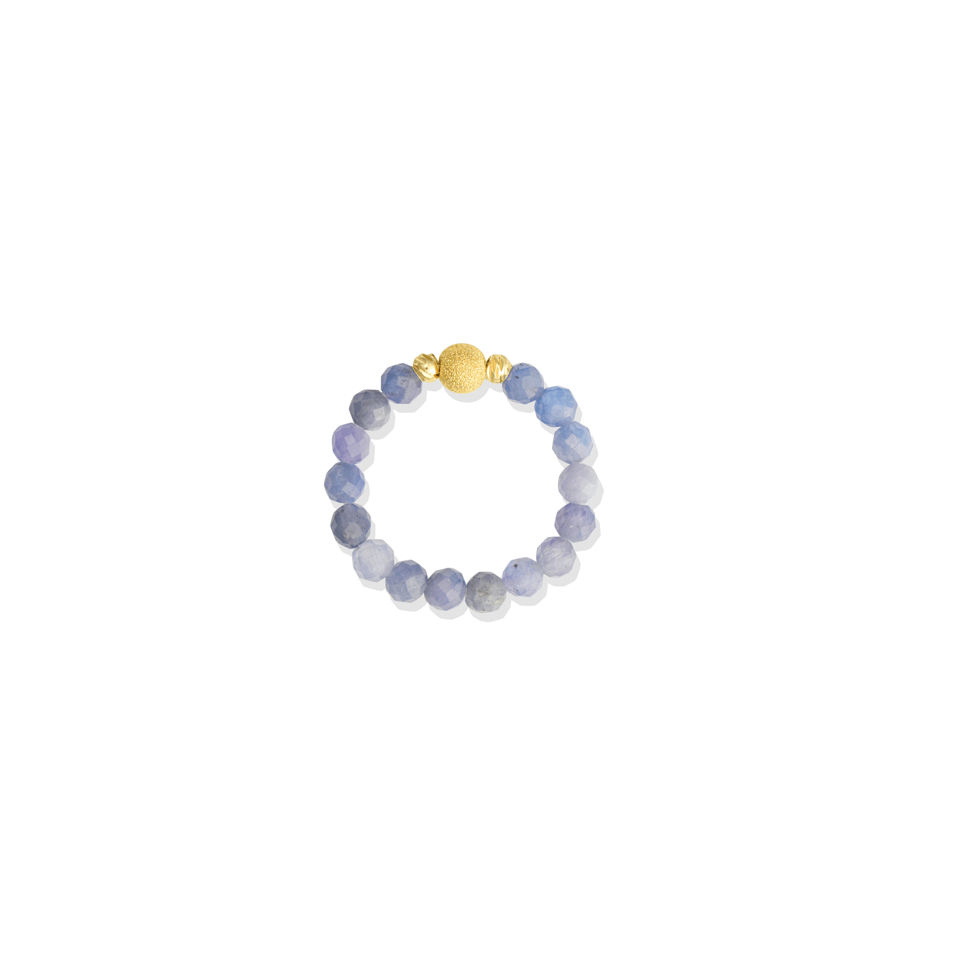 Blue Aventurine Gold Vermeil Stretch Ring - Clarity - Eat.Read.Love.