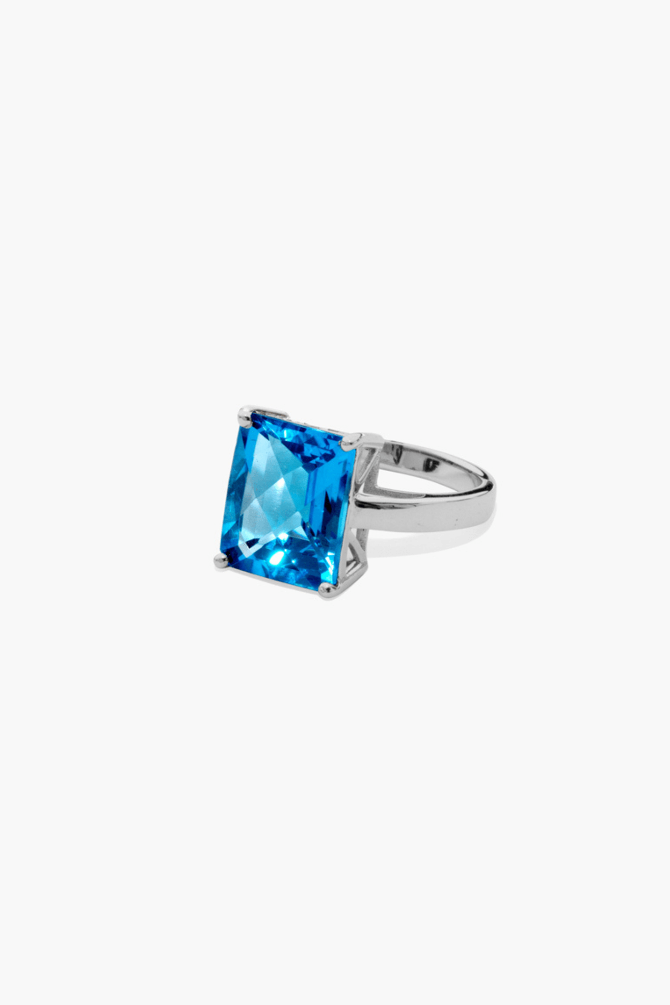 Blue Topaz Sterling Silver Ring - Eat.Read.Love.