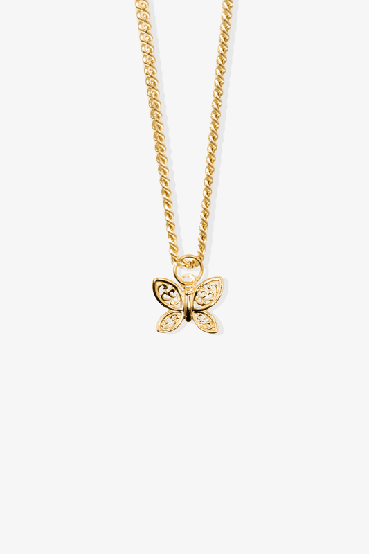 Butterfly Pendant 14k REAL Gold - Eat.Read.Love.