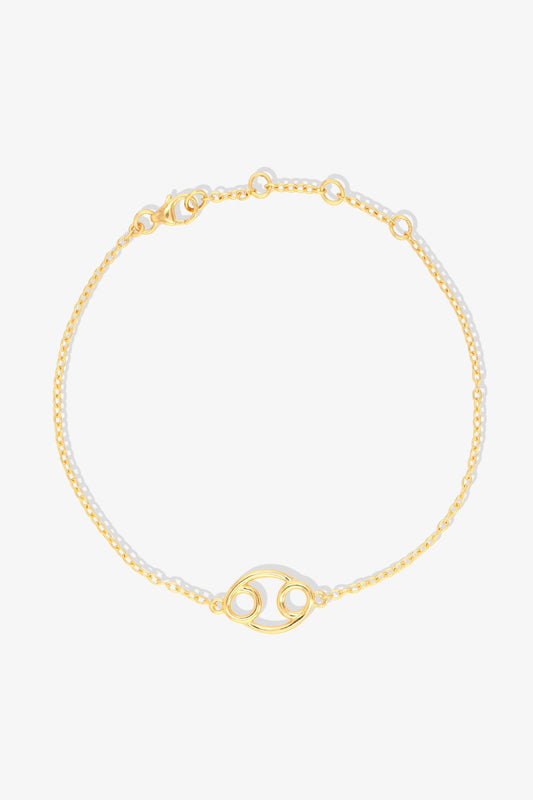 Cancer Zodiac 18k Gold Vermeil Bracelet - Eat.Read.Love.