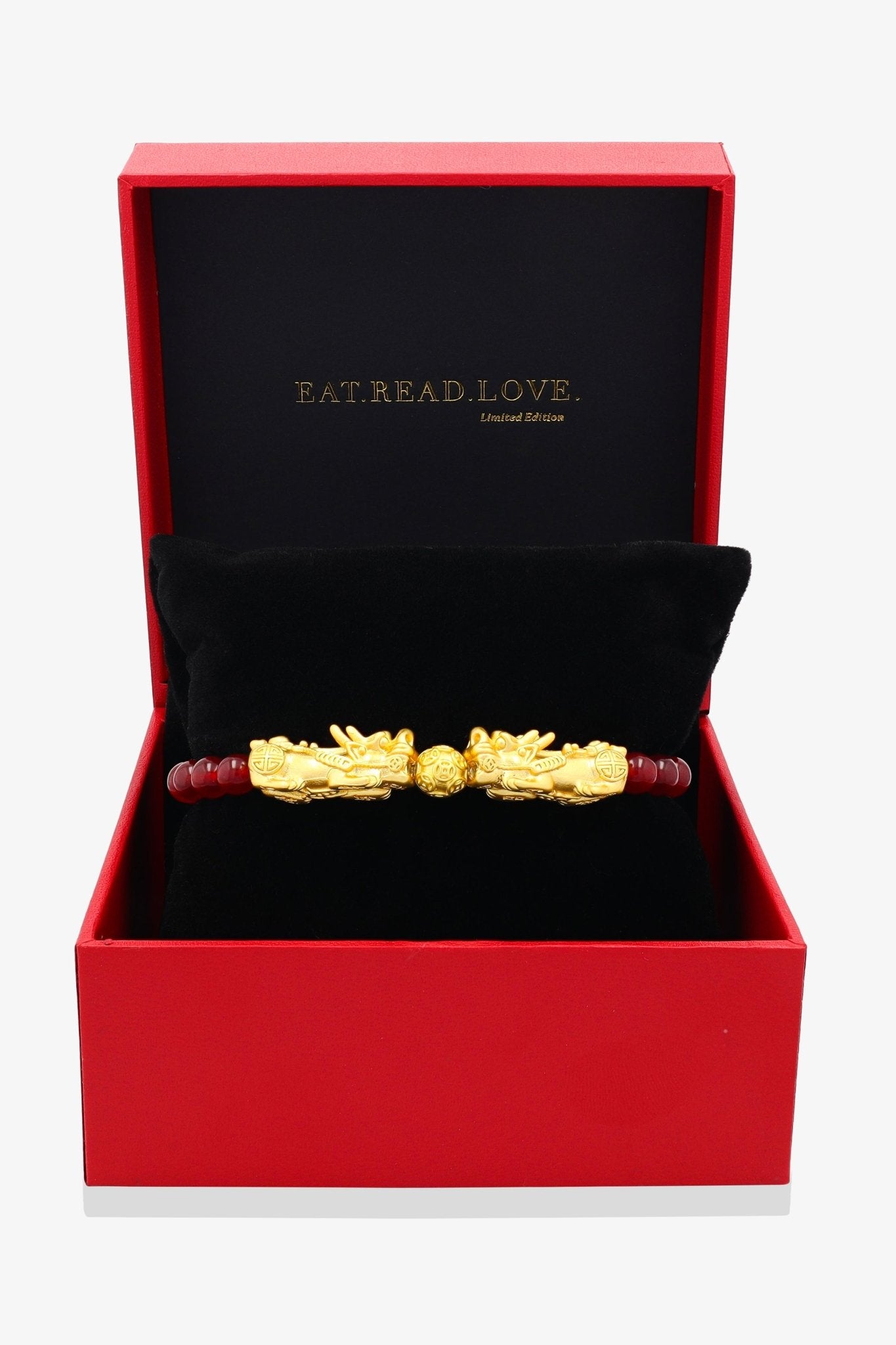 Carnelian Mega Money 18k Gold Vermeil Pixiu Feng Shui Bracelet - Eat.Read.Love.