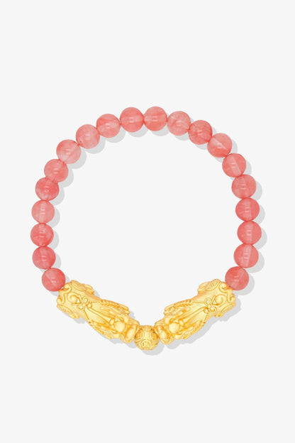 Carnelian Mega Money 18k Gold Vermeil Pixiu Feng Shui Bracelet - Eat.Read.Love.