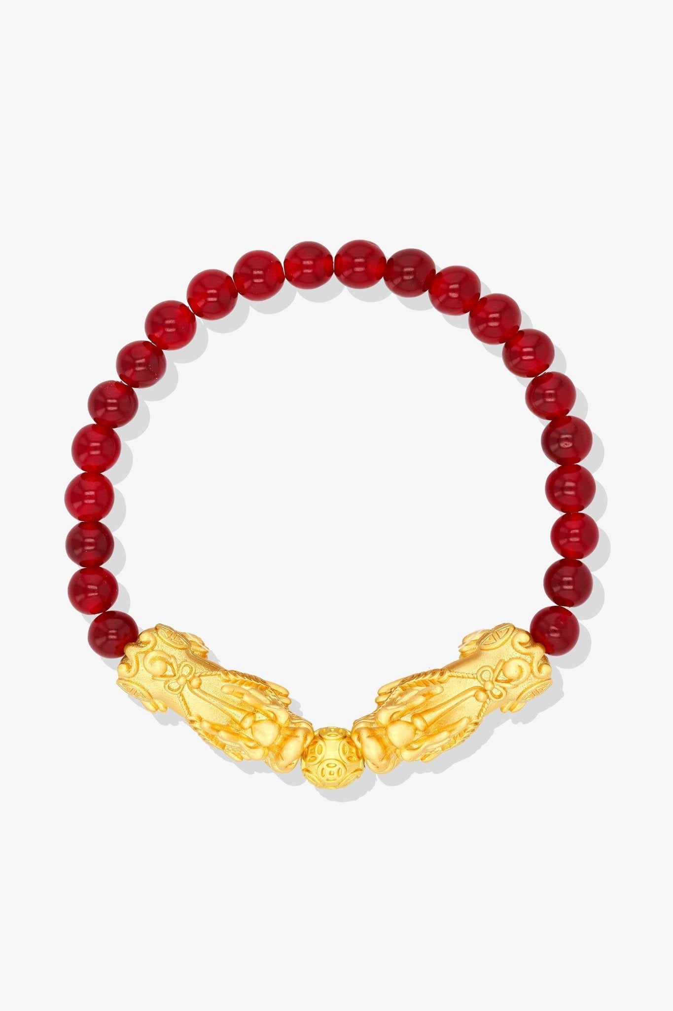 Carnelian Mega Money 18k Gold Vermeil Pixiu Feng Shui Bracelet - Eat.Read.Love.