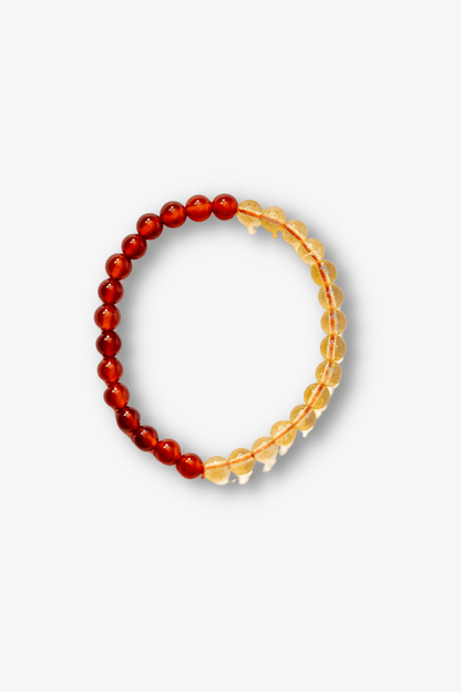 Citrine and Carnelian - Energy and Abundance Intention Bracelet - Eat.Read.Love.