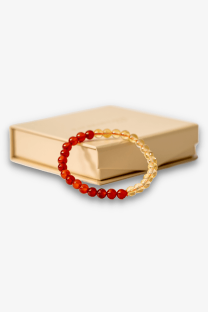 Citrine and Carnelian - Energy and Abundance Intention Bracelet - Eat.Read.Love.