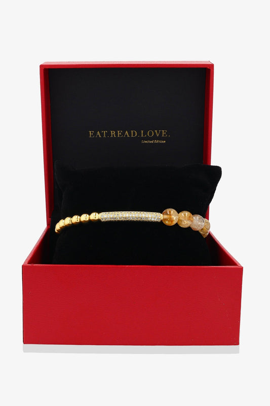 Citrine and Gold Vermeil Beads Success Bracelet - Eat.Read.Love.