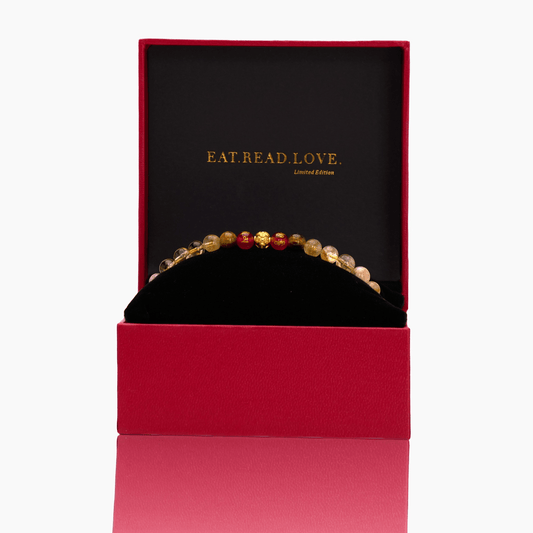 Citrine Fortune Magnet 24K REAL Gold Feng Shui Bracelet - Eat.Read.Love.