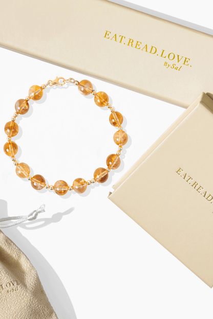 Citrine Gold Vermeil Bracelet - Divine Prosperity - Eat.Read.Love.