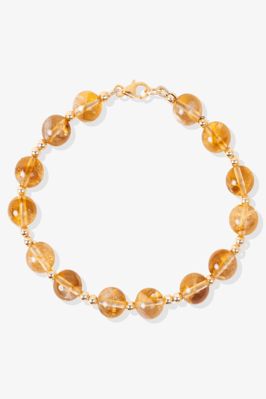 Citrine Gold Vermeil Bracelet - Divine Prosperity - Eat.Read.Love.