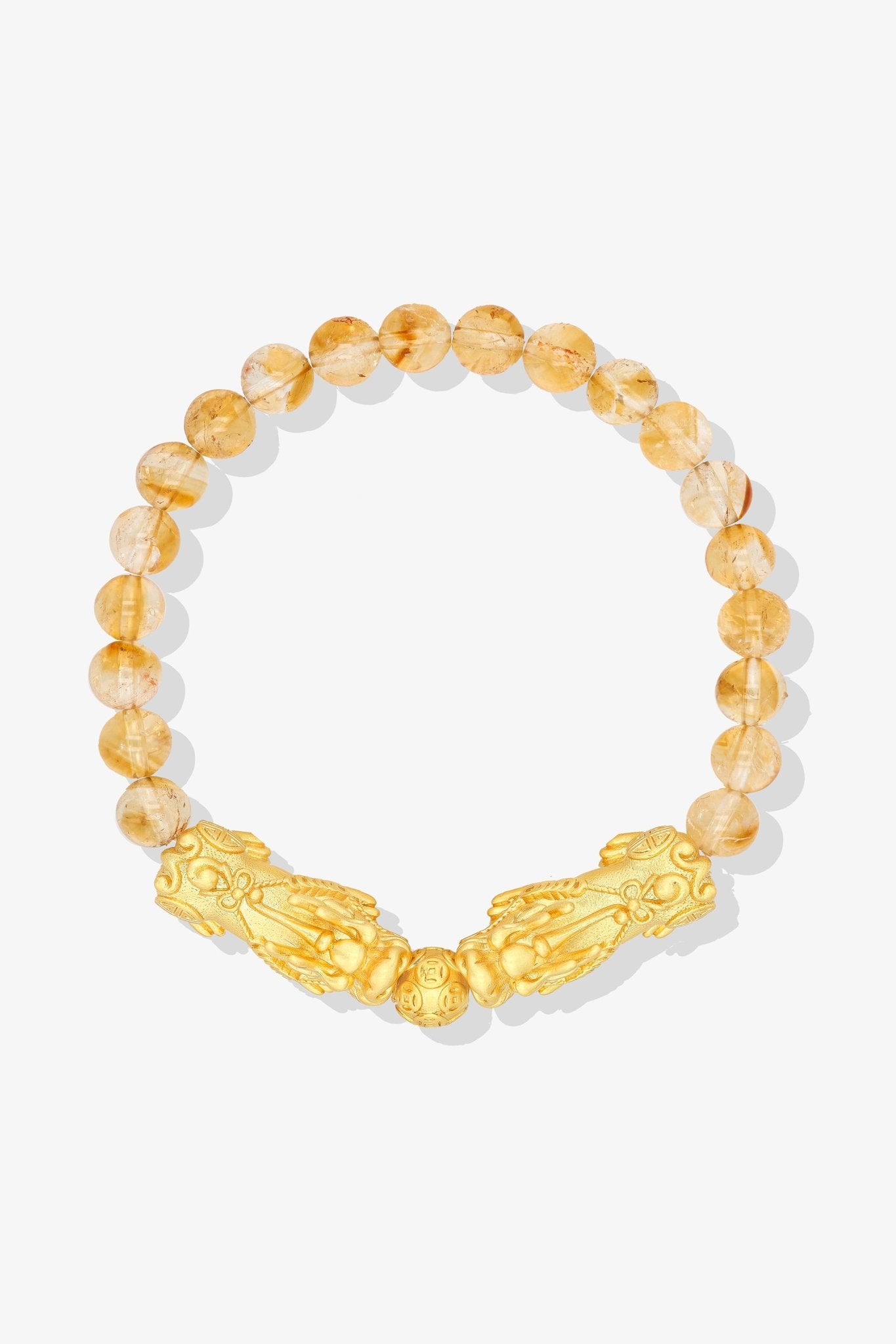 Citrine Mega Money 18k Gold Vermeil Pixiu Feng Shui Bracelet - Eat.Read.Love.