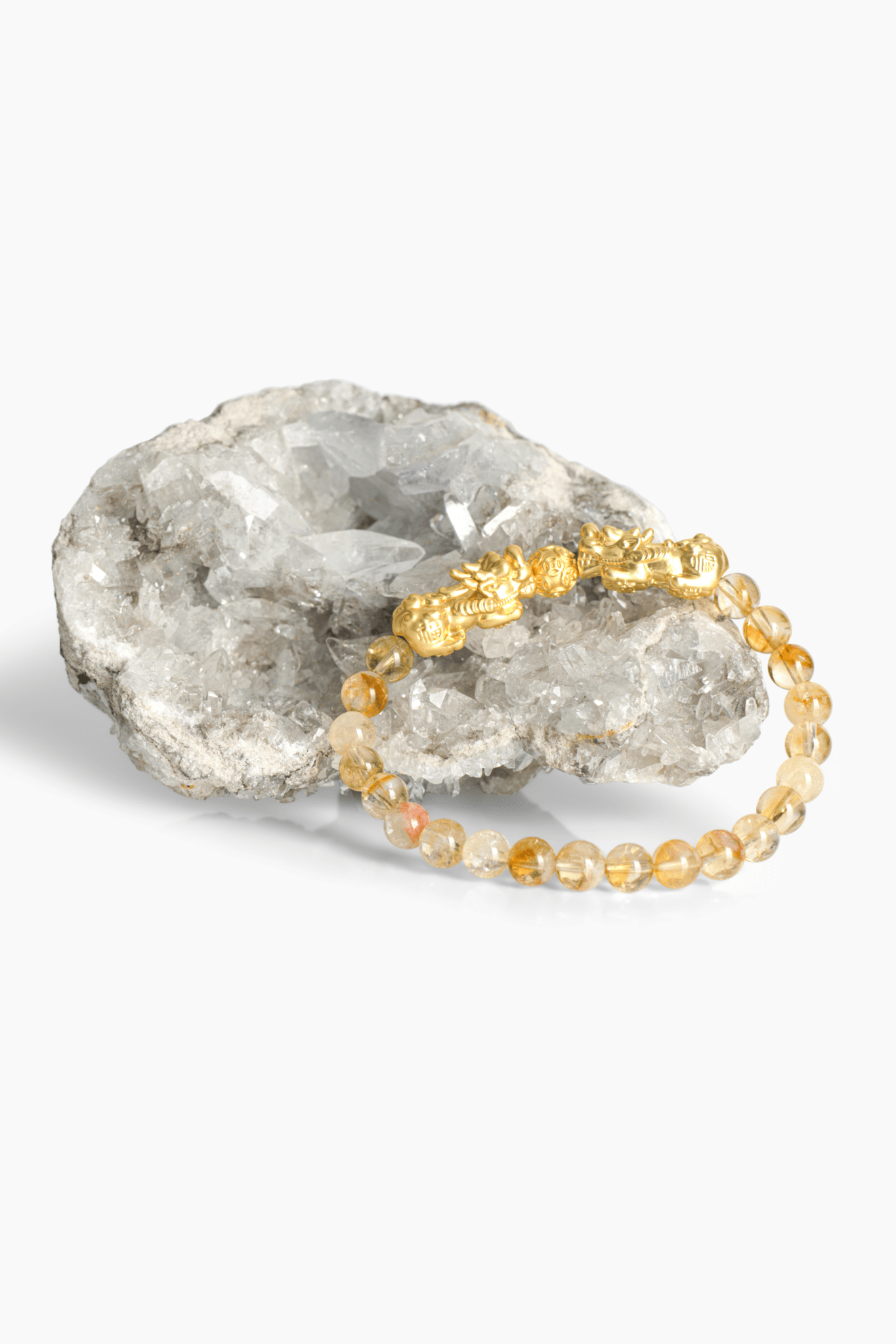 Citrine Mega Money 18k Gold Vermeil Pixiu Feng Shui Bracelet - Eat.Read.Love.