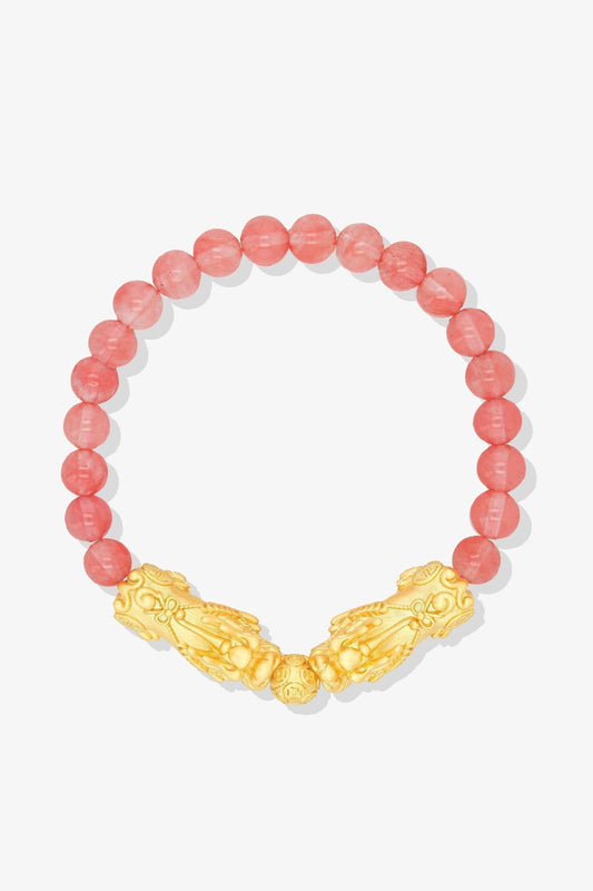 Citrine Mega Money 18k Gold Vermeil Pixiu Feng Shui Bracelet - Eat.Read.Love.