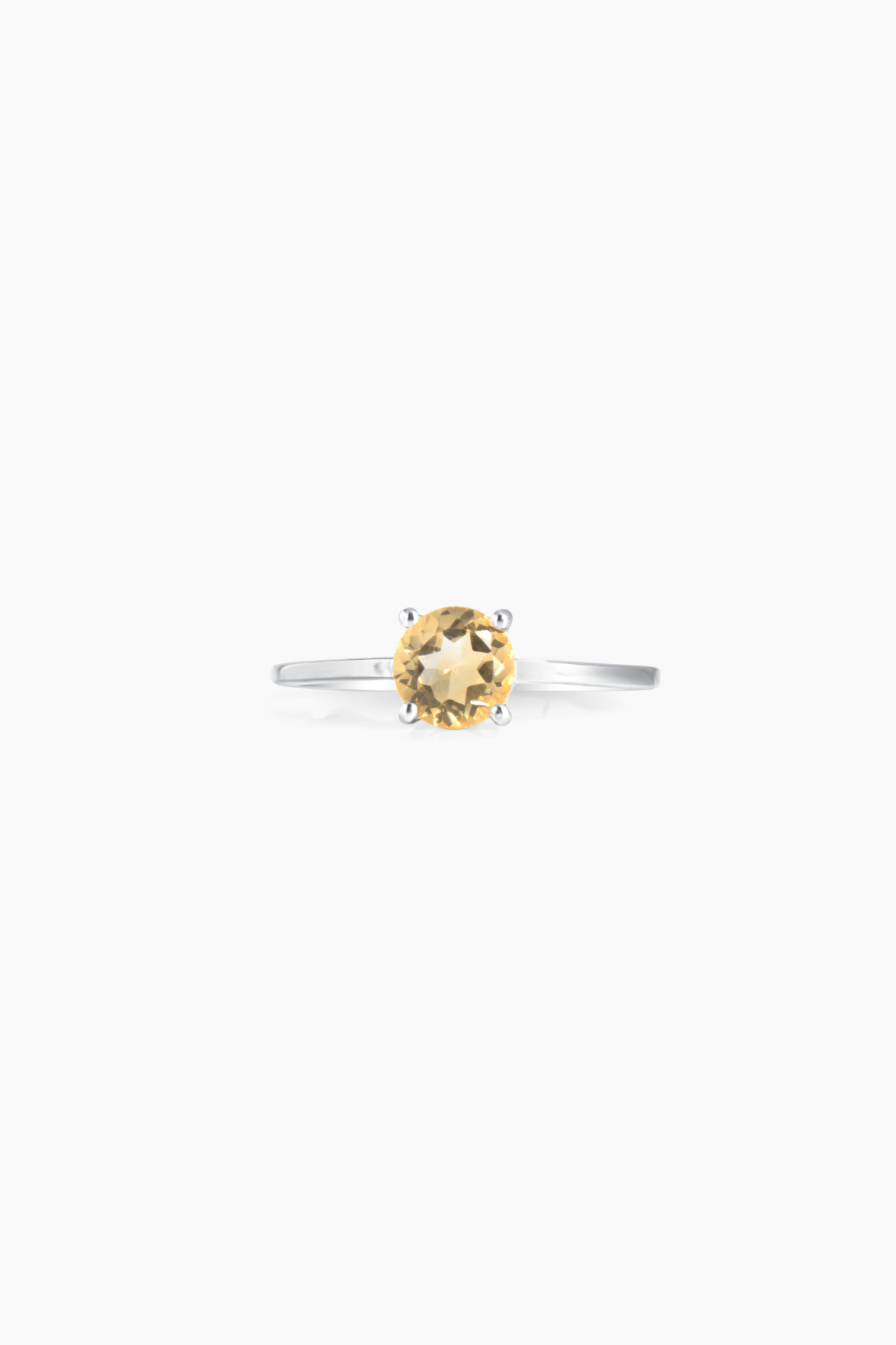 Citrine Sterling Silver Ring - Eat.Read.Love.