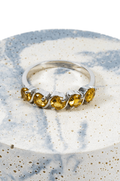 Citrine Sterling Silver Ring - Eat.Read.Love.