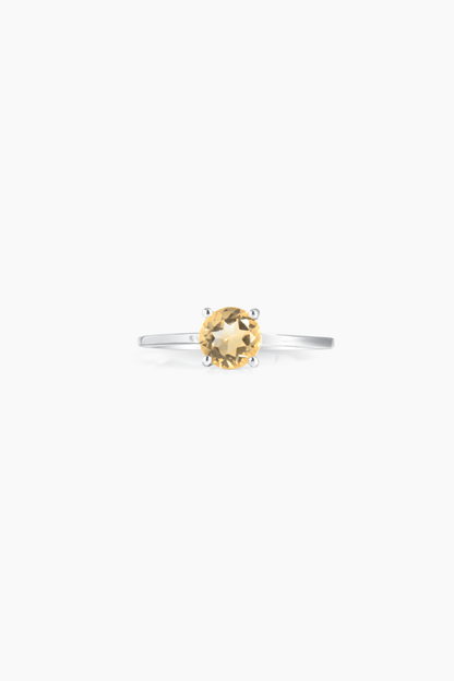 Citrine Sterling Silver Ring - Eat.Read.Love.