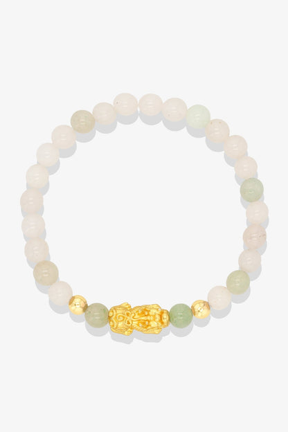 Citrine Unlimited Prosperity 18K Gold Vermeil Pixiu Feng Shui Bracelet - Eat.Read.Love.