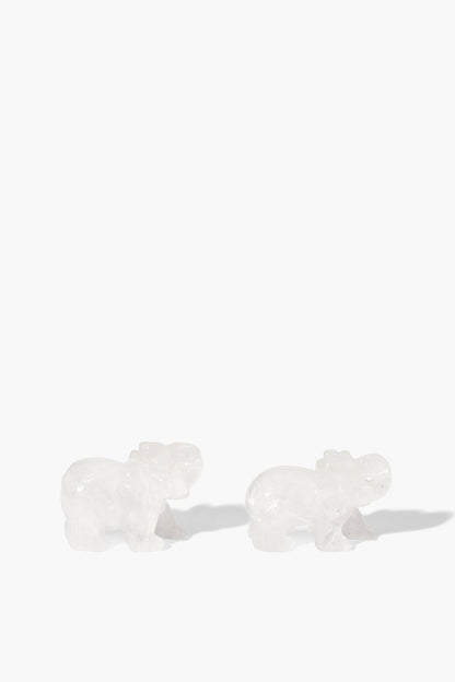 Clear Quartz Crystal Lucky Elephant - Eat.Read.Love.